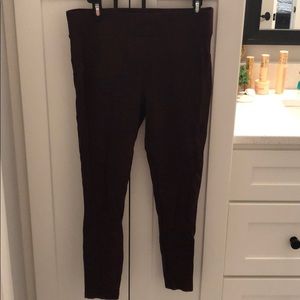 Loft maroon ankle leggings size M
